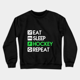 Puck Eat Sleep Hockey Repeat Gift Crewneck Sweatshirt